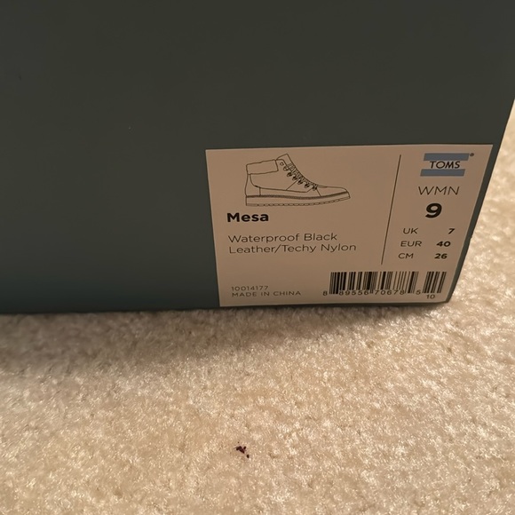 Tom’s Mesa Waterproof Black Leather/Techy Nylon Boots - Picture 6 of 6